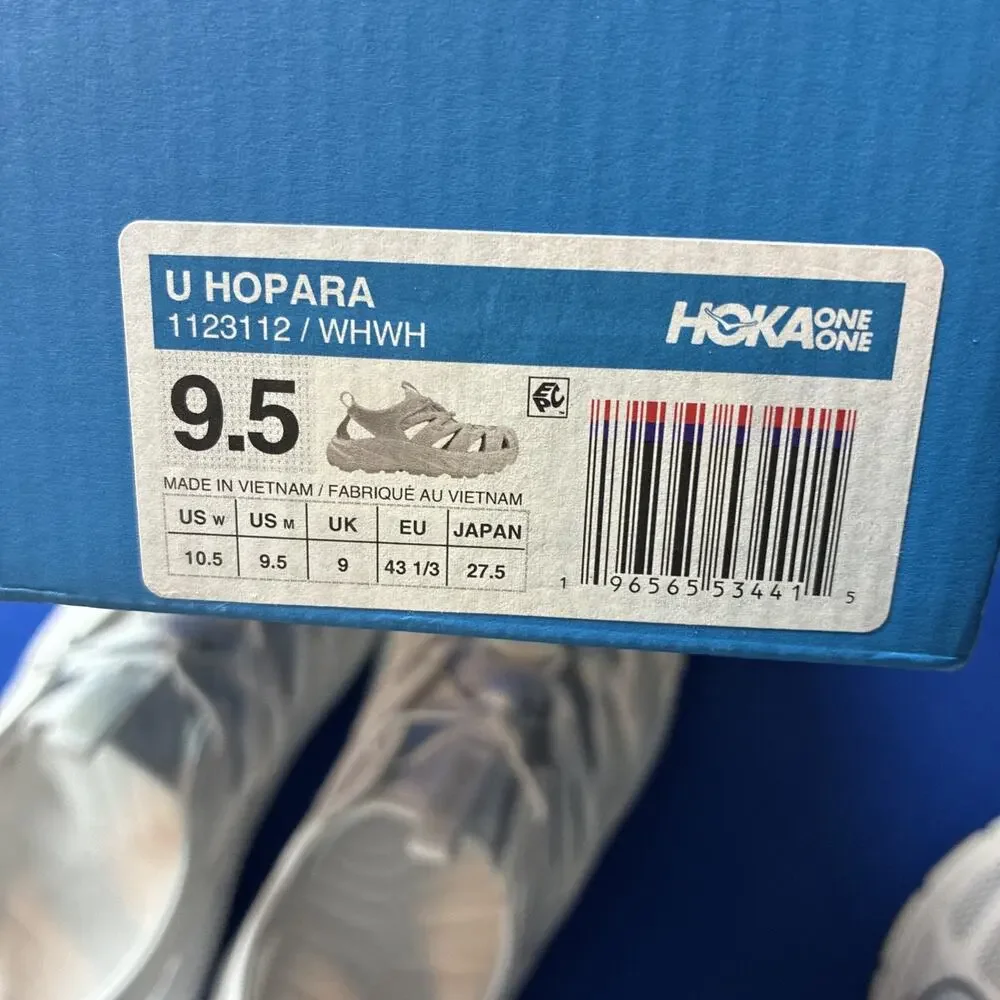 New HOKA One One Hopara White White 1123112-WHWH Men's Size 9.5 - Picture 8 of 8